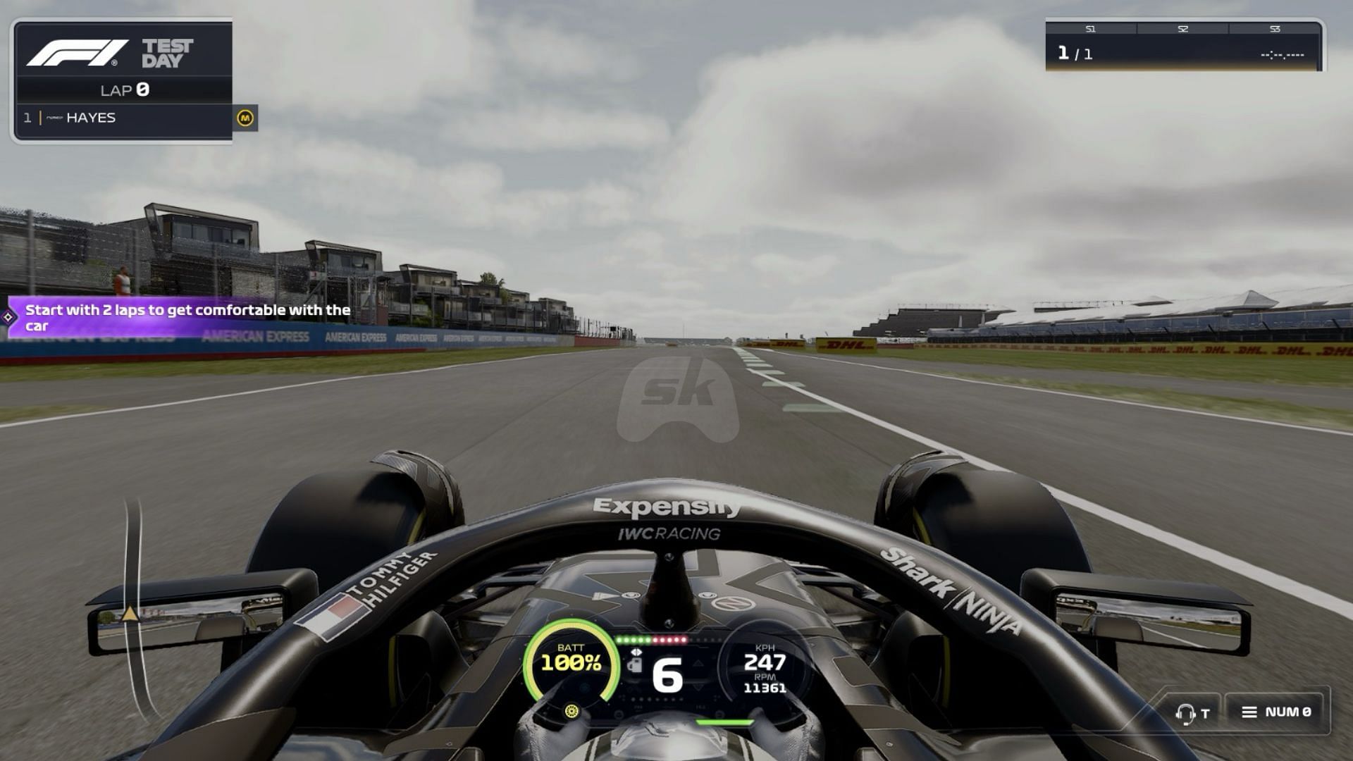 Driving APXGP car at Silverstone in F1 25 (Image via EA Sports || SK Gaming)